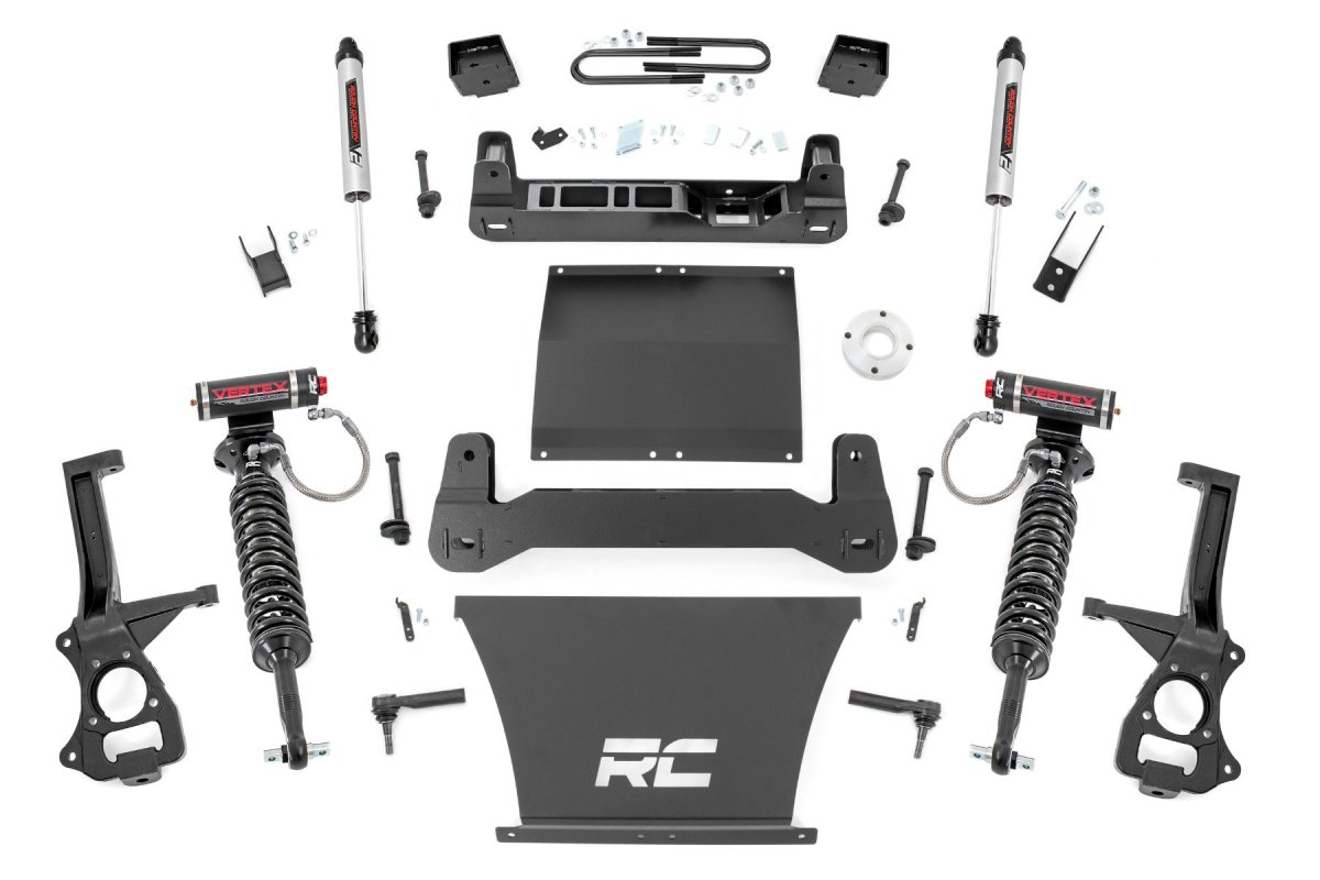 Chevrolet Silverado 1500 Suspension Lift Kit - Front + Rear - Rough Country - 6-Inch, Mono Leaf Rear, Vertex/V2 Shocks - '25-'26 Chevrolet Silverado 1500 Suspension Lift Kit - Front + Rear - Rough Country - 6-Inch, Mono Leaf Rear, Vertex/V2 Shocks - '25-'26